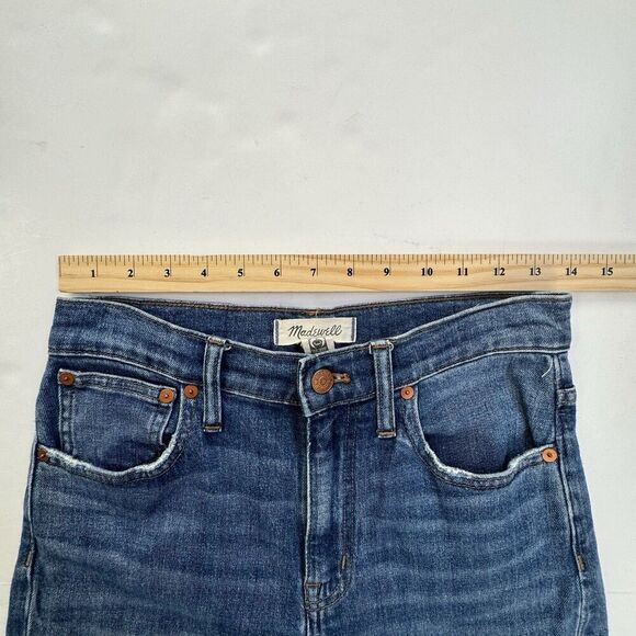 Madewell The High Rise Slim Crop Boyjean Denim Jeans in Medium Wash Womens 25 - Picture 10 of 12
